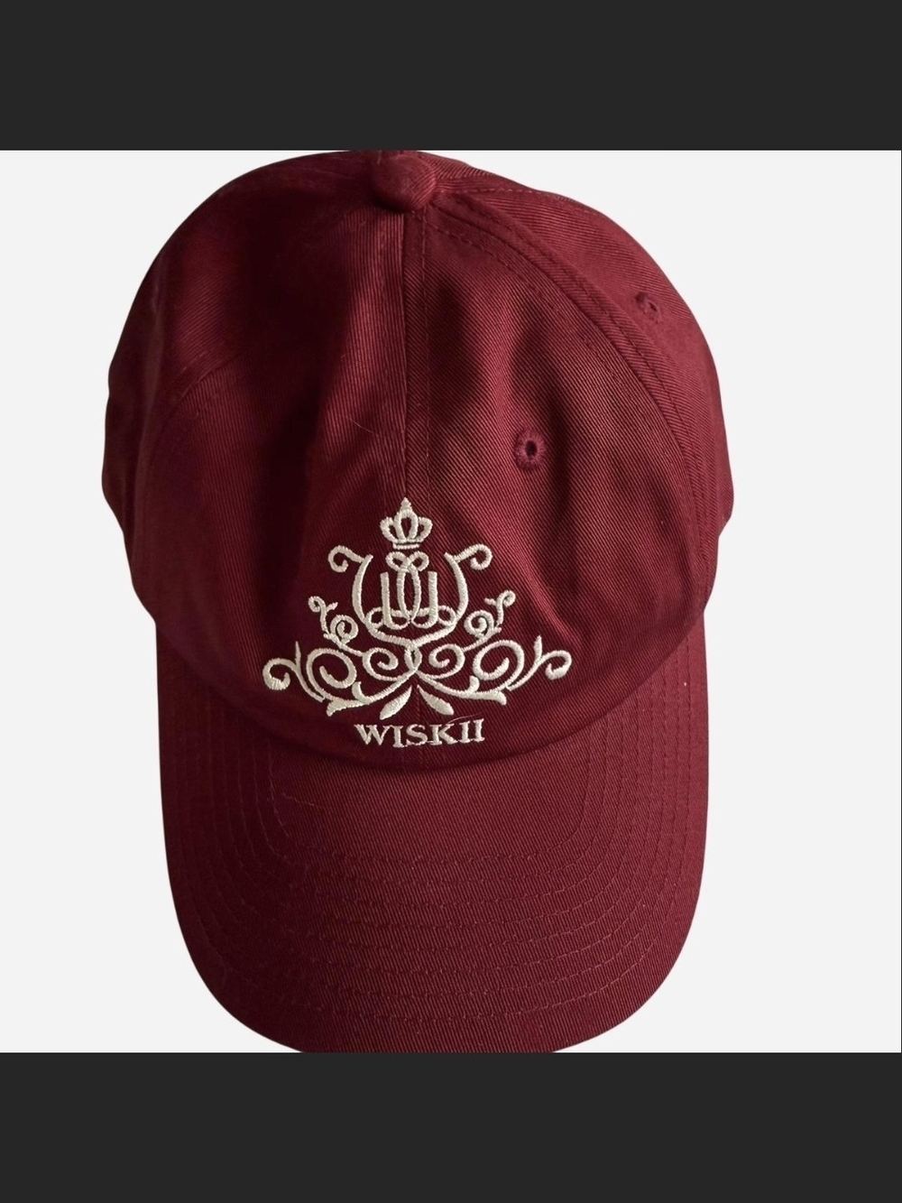 Wiskii Women's Maroon Embroidered Baseball Cap